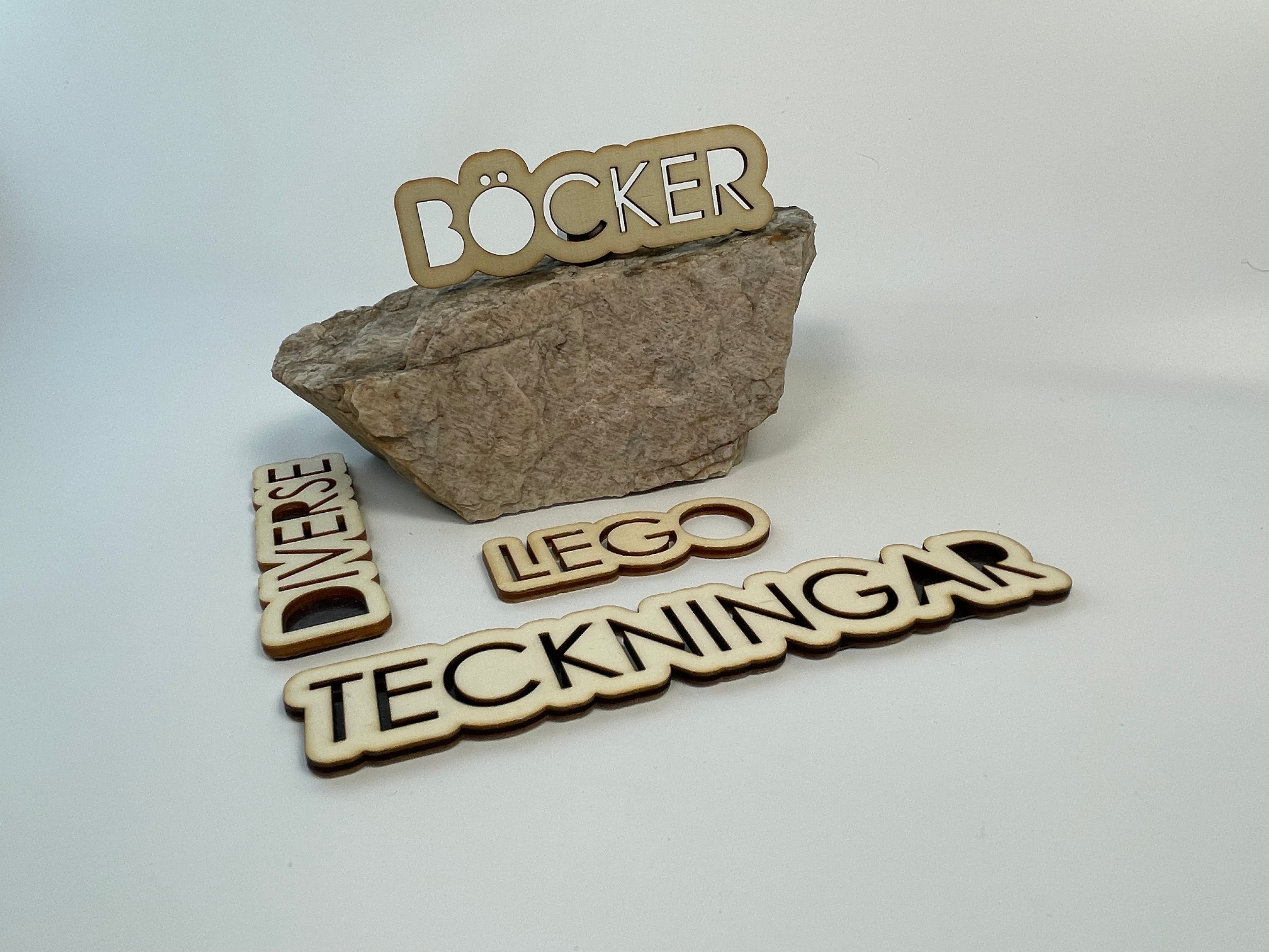 Skyltar till förvaring